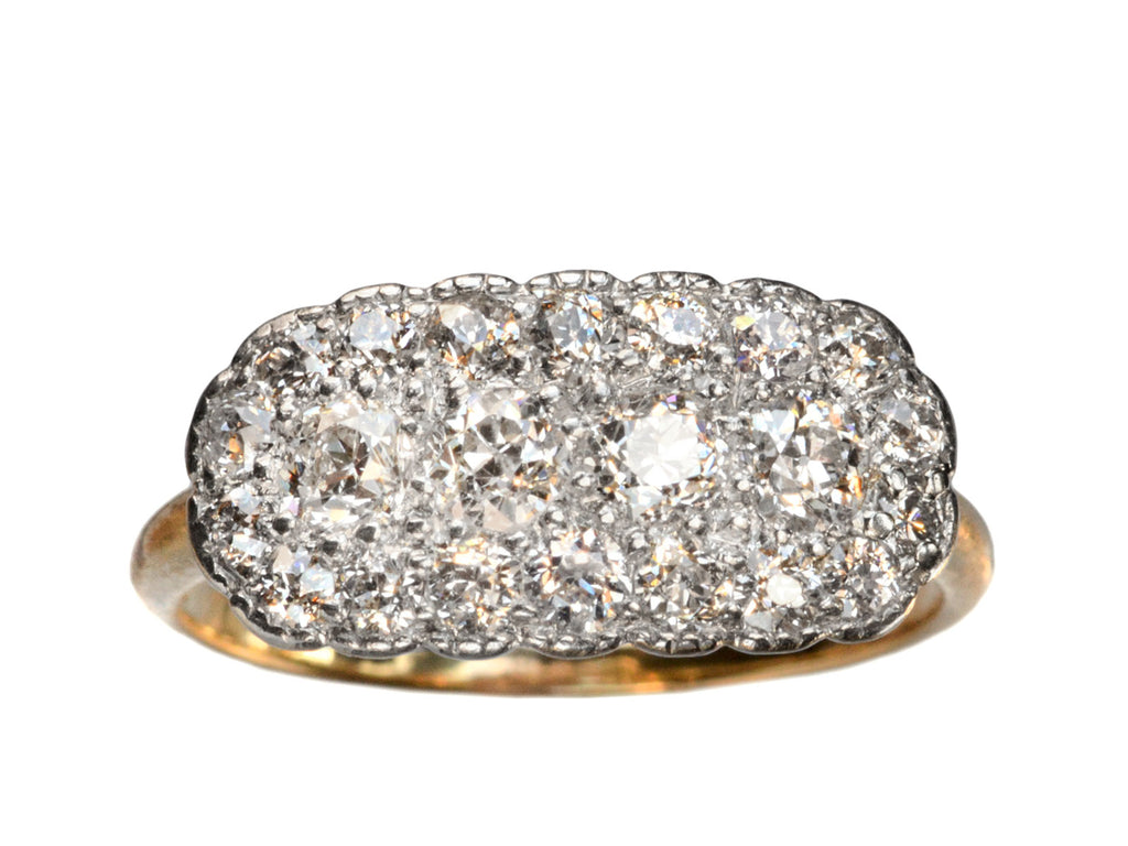 1900s Oval Cluster Ring (on white background)