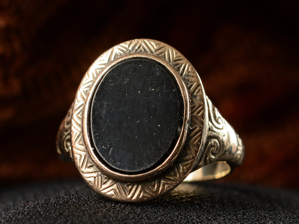 c1930 Onyx Signet Ring