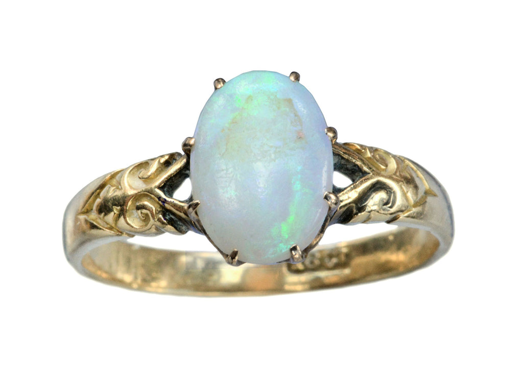 1900s English Opal Ring (on white background)