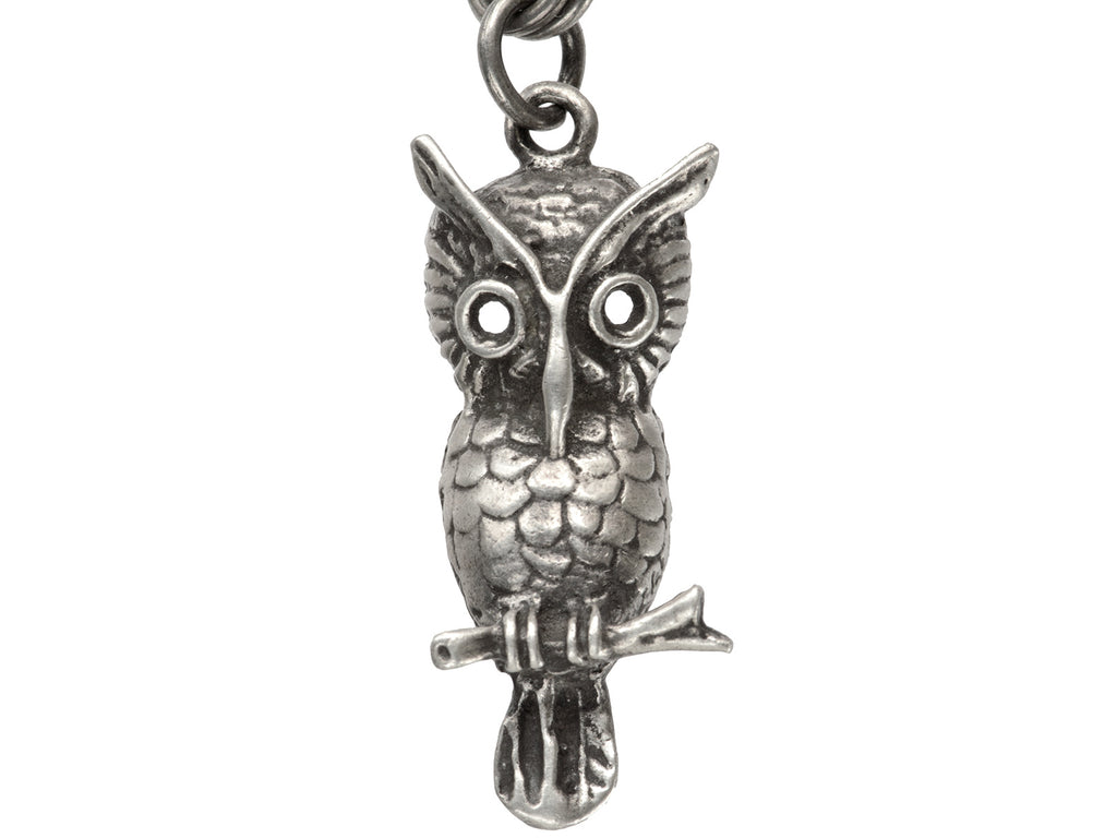 c1970 Silver Owl Keychain (on white background)