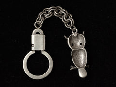 c1970 Silver Owl Keychain