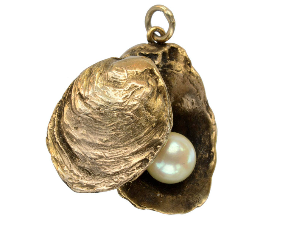 Early 1900s Oyster Pendant (on white background)