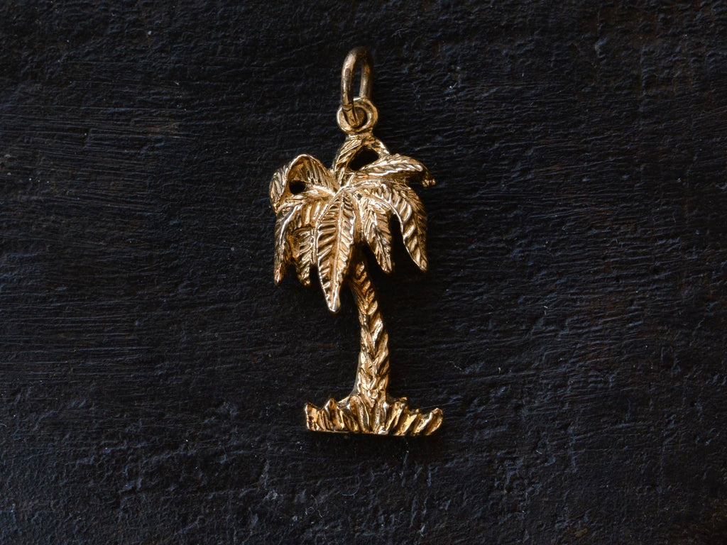 c1980 Gold Palm Tree Charm