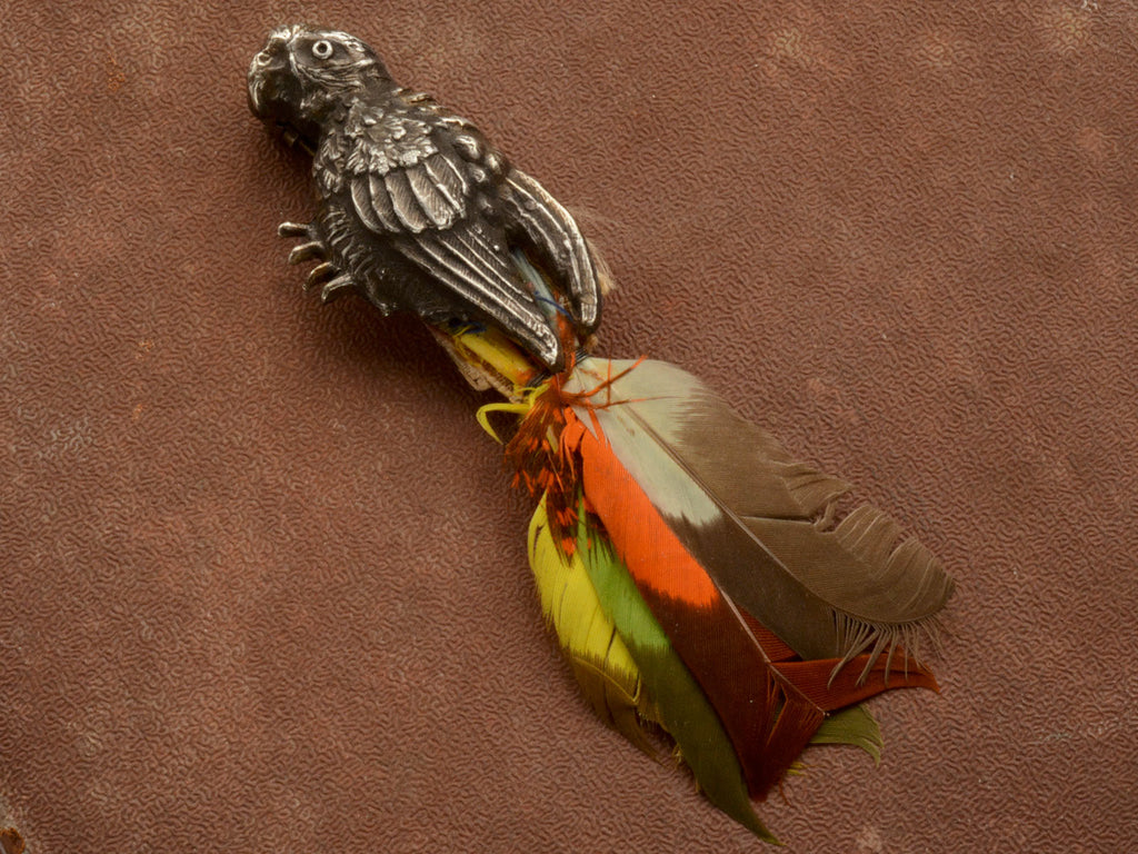 1920s Feathered Parrot Clip