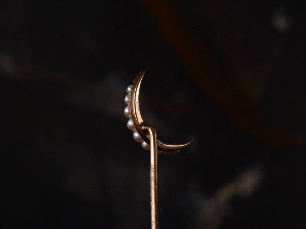 1900s Pearl Crescent Stick Pin