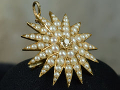 1900s Pearl & Diamond Starburst