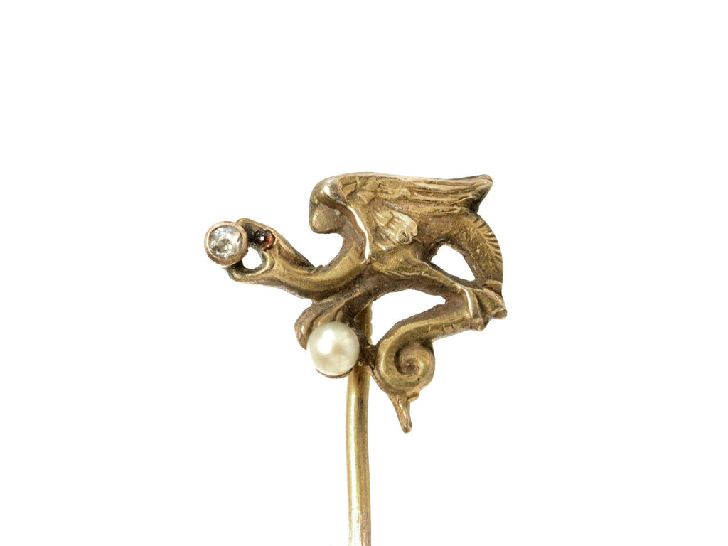 c1890 Dragon Stick Pin (on white background)