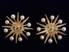 thumbnail of 1940s Pearl Starburst Earrings (backside)