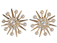 thumbnail of 1940s Pearl Starburst Earrings (on white background)