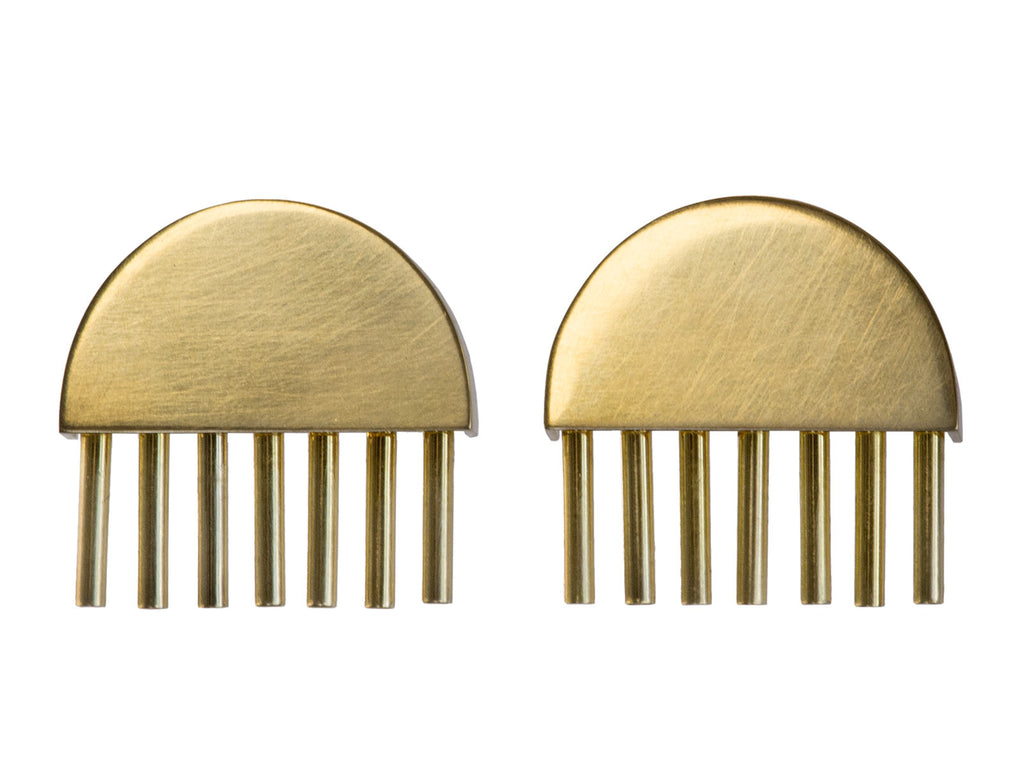 Pelle x Erie Basin Gold Moon Earrings (on white background)