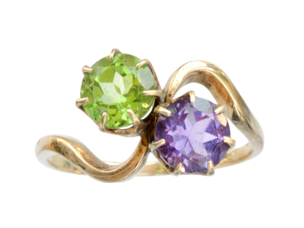 1910s Peridot & Amethyst Ring (on white background)