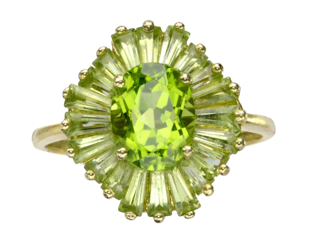 1980s Peridot Ballerina Ring (on white background)