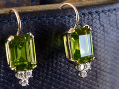 1960s Peridot & Diamond Earrings
