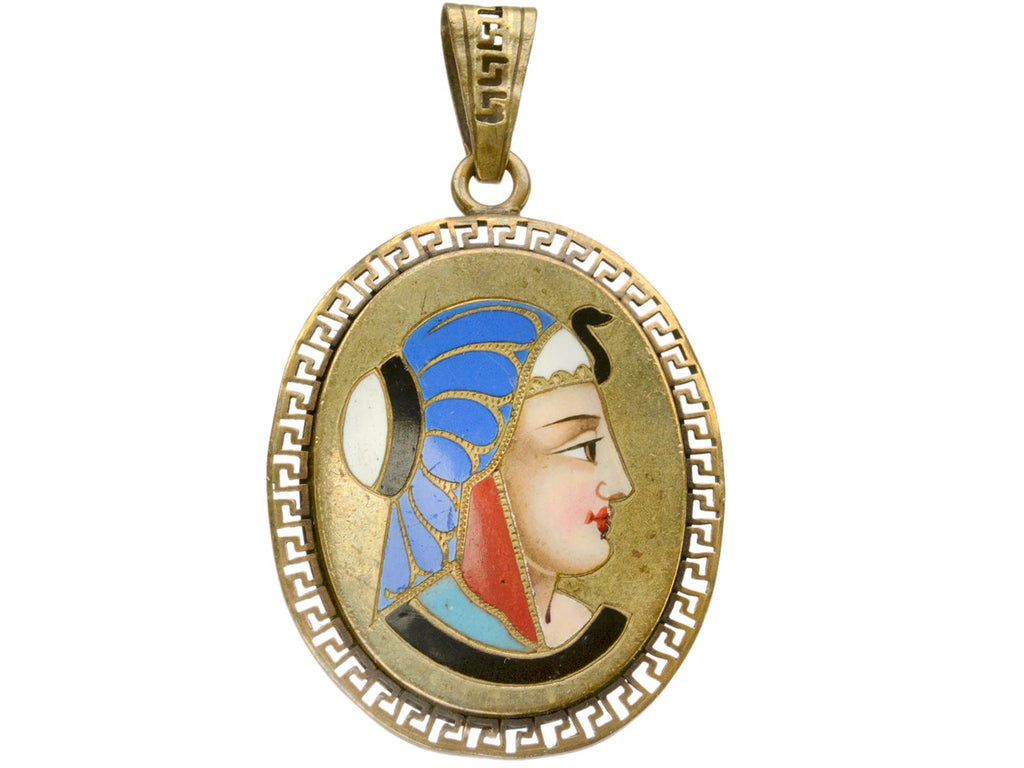 1880s Egyptian Pharaoh Locket (on white background)