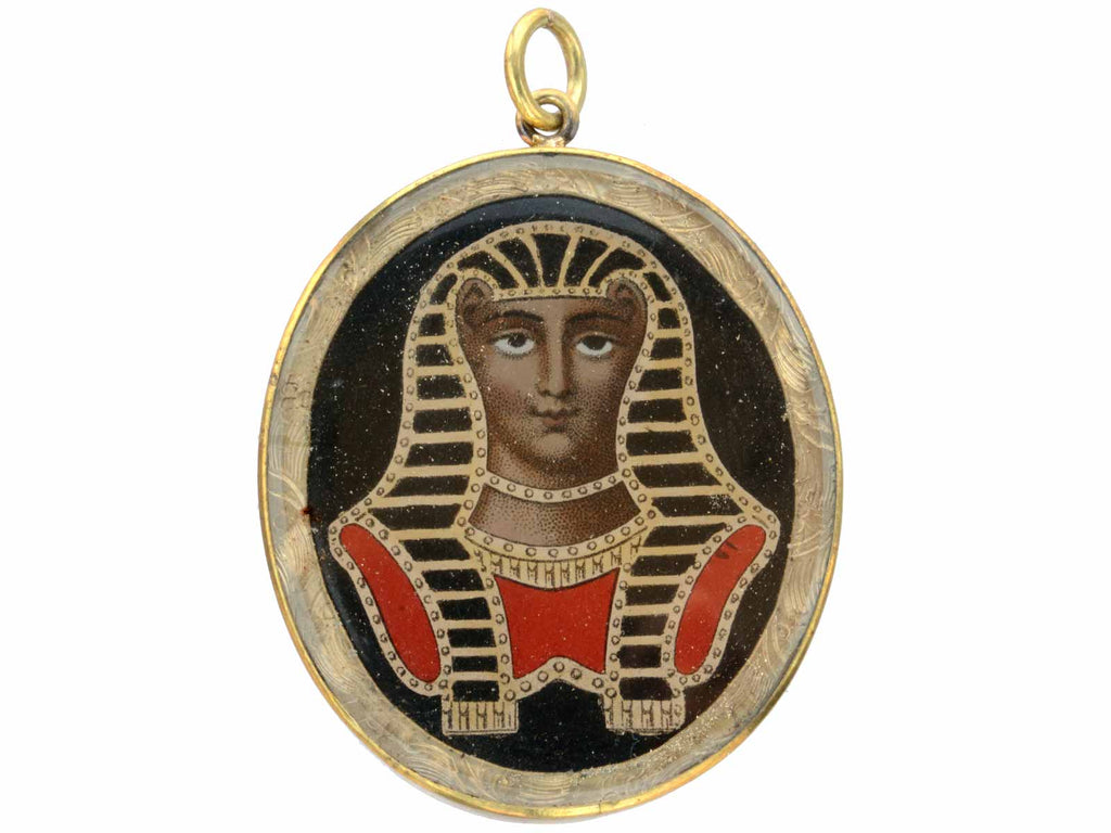 1880s Egyptian Pharaoh Pendant (on white background)