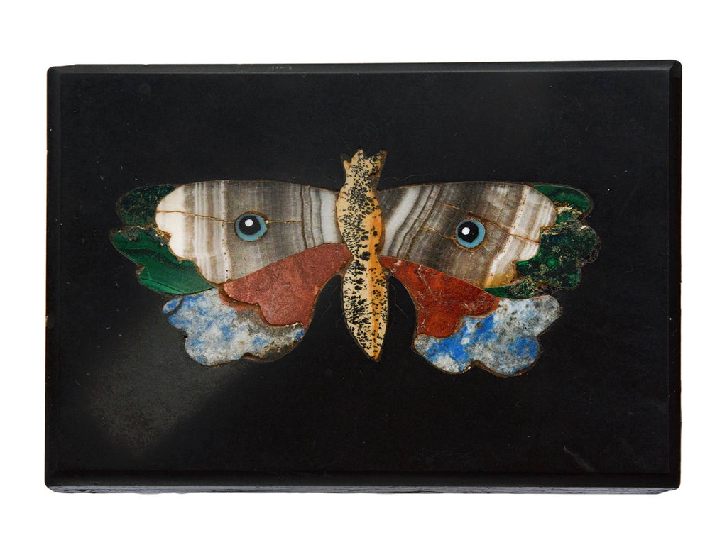 1890s Pietra Dura Butterfly (on white background)