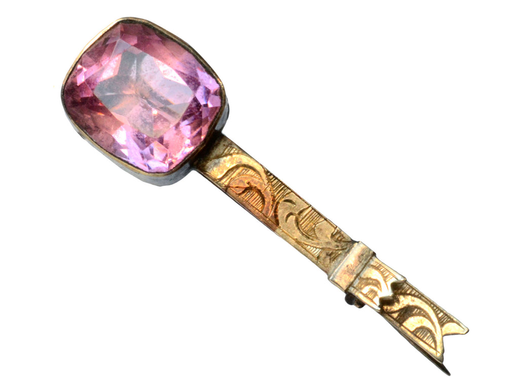 1890s Pink Comet Pin (on white background)