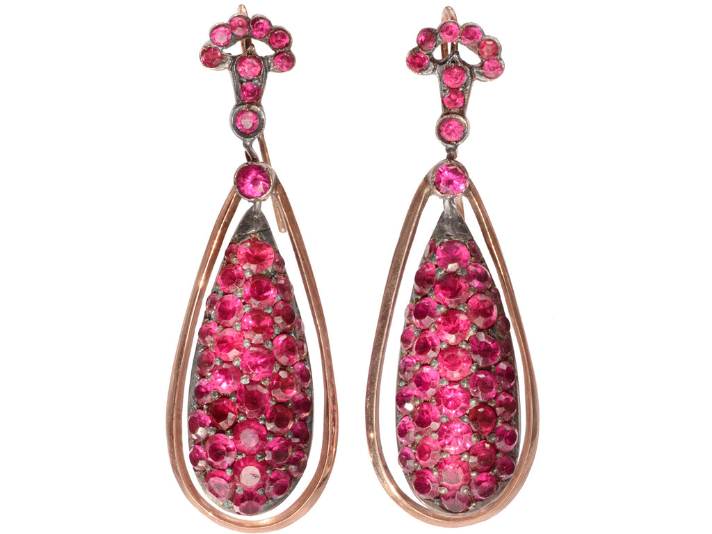 c1800 Georgian Drop Earrings (on white background)