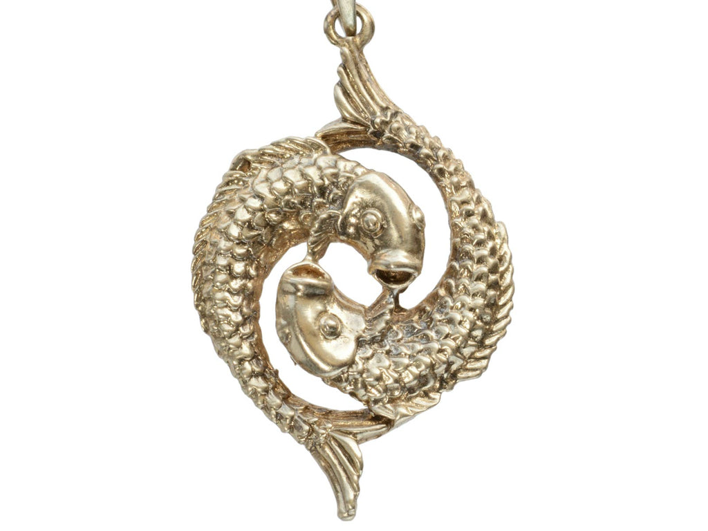 c1970 Pisces Fish Pendant (on white background)