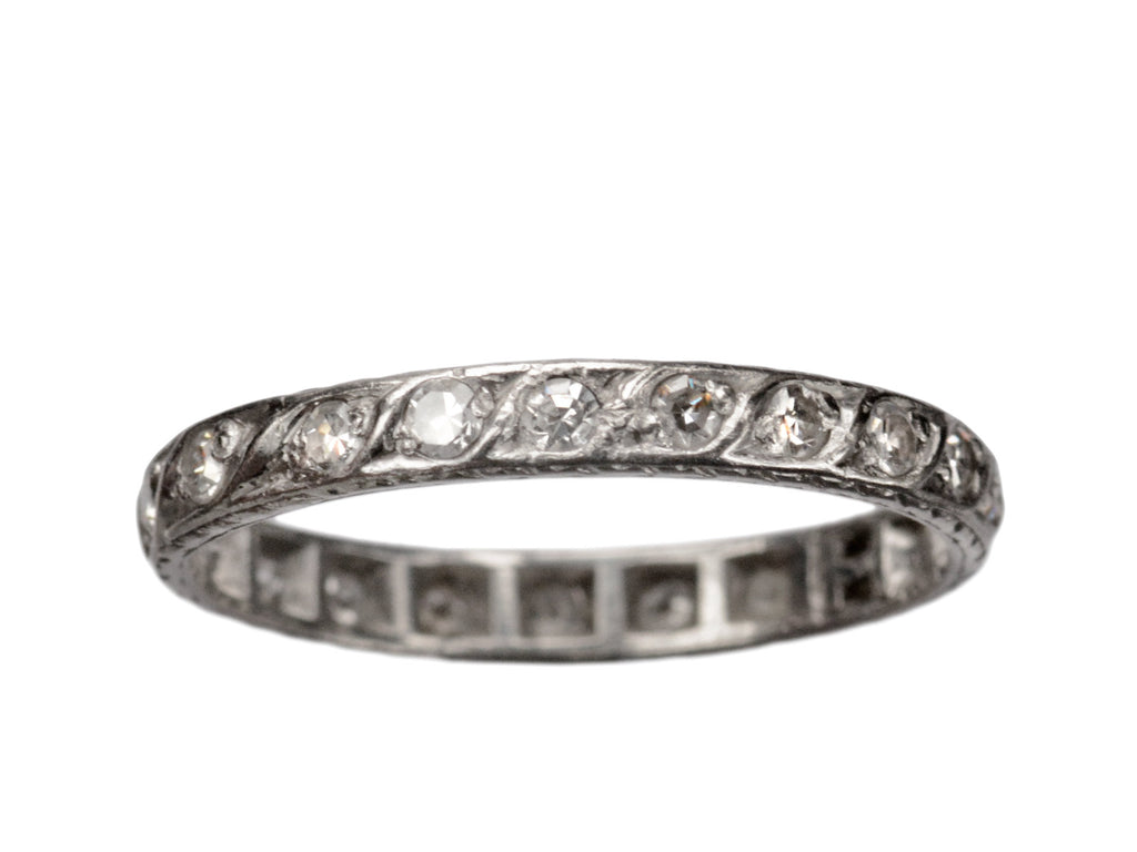 1930s Deco Eternity Band (on white background)