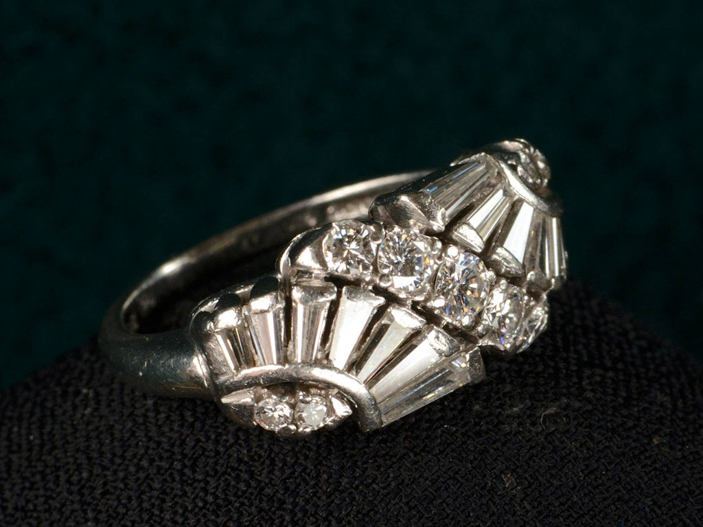 1940s Diamond Fan Ring