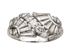 1940s Diamond Fan Ring
