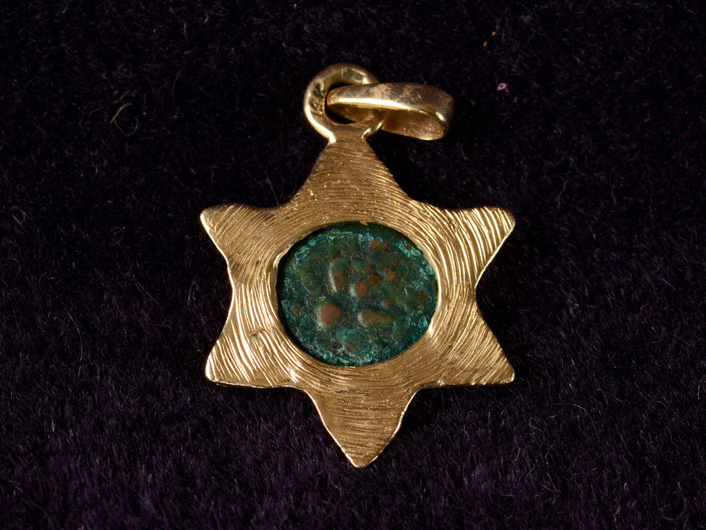 Vintage Prutah Star Pendant