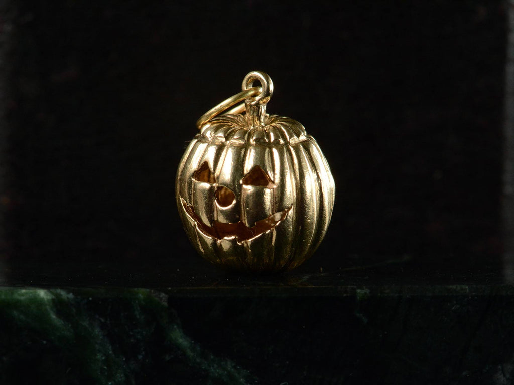Vintage Gold Pumpkin Charm