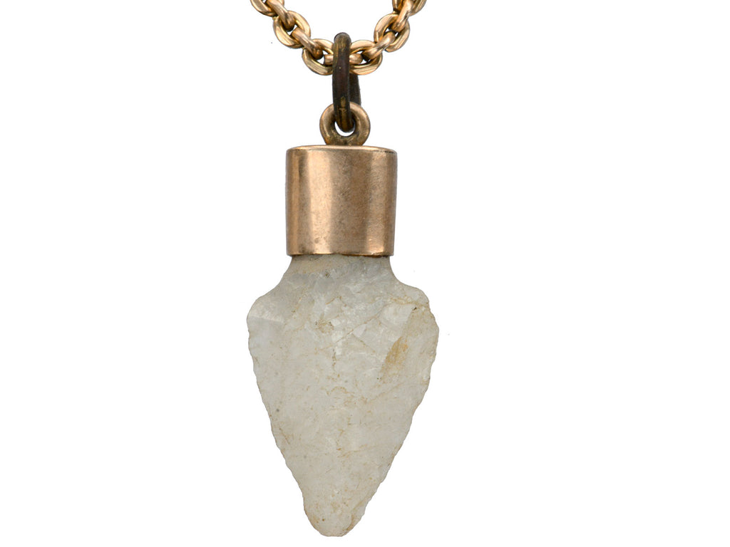 1930-40s Quartz Crystal Pendant (on white background)