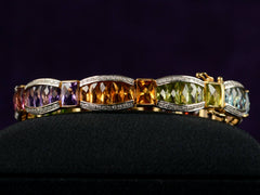 1980s Rainbow Gemstone Bracelet
