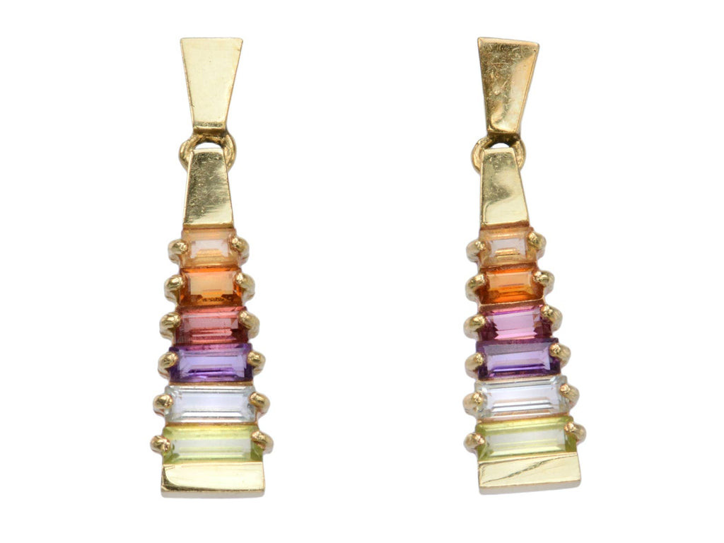 1980s Gem Tower Earrings (on white background)