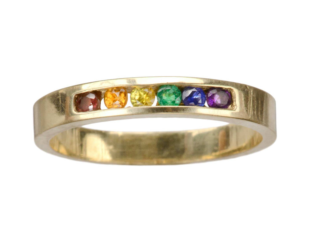 Vintage Spectral/Rainbow Ring (on white background)