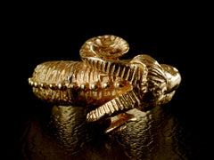 Vintage Gold Ram Ring (detail)