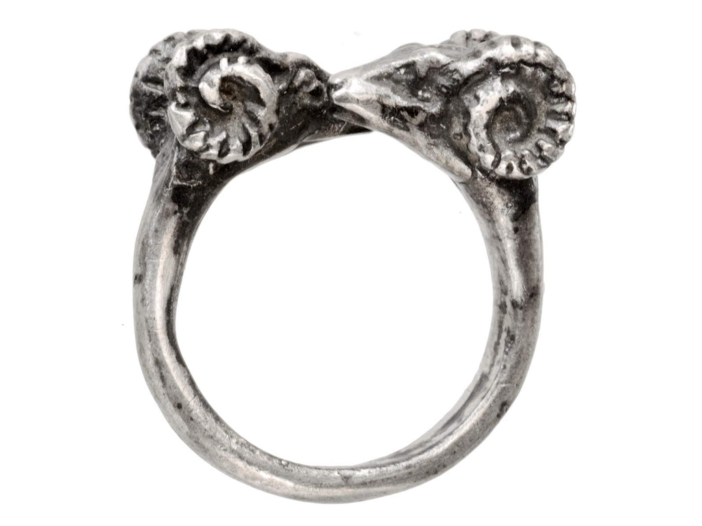 Vintage Ram’s Head Ring (on white background)