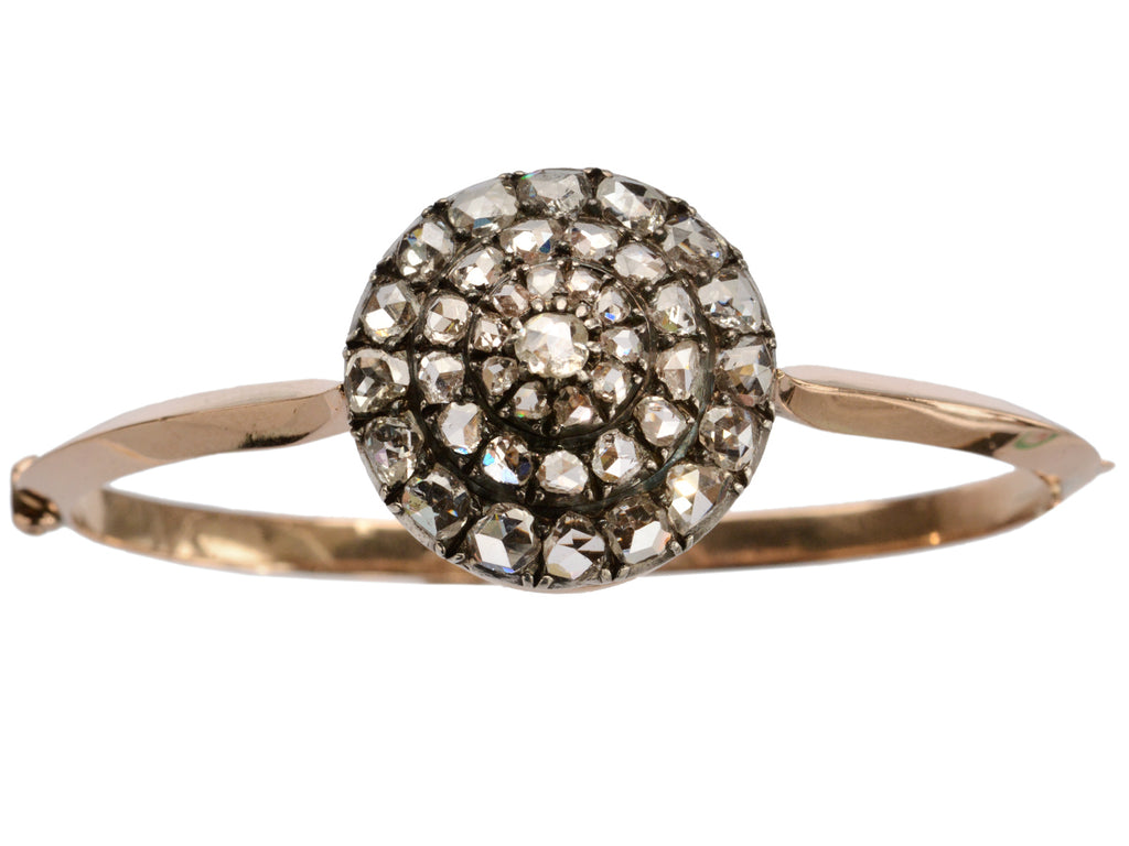 c1880 Diamond Cluster Bracelet (on white background)