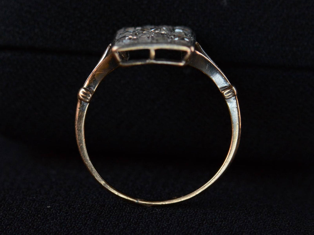 1900s Rectangular Diamond Cluster Ring
