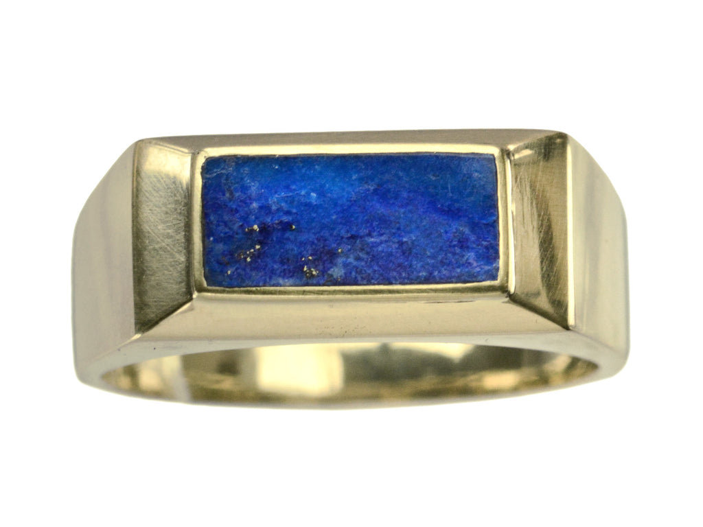 c1980 Lapis Signet Ring (on white background)