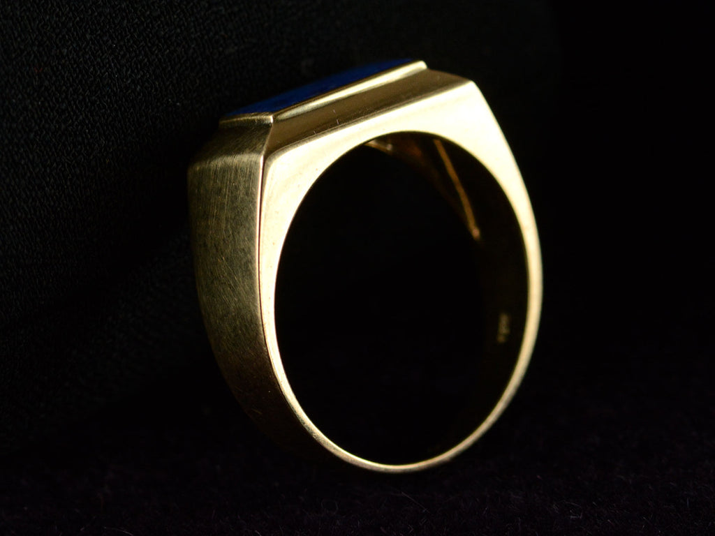 c1980 Lapis Signet Ring
