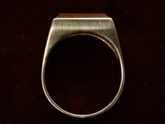 c1960 Red Jade Signet Ring