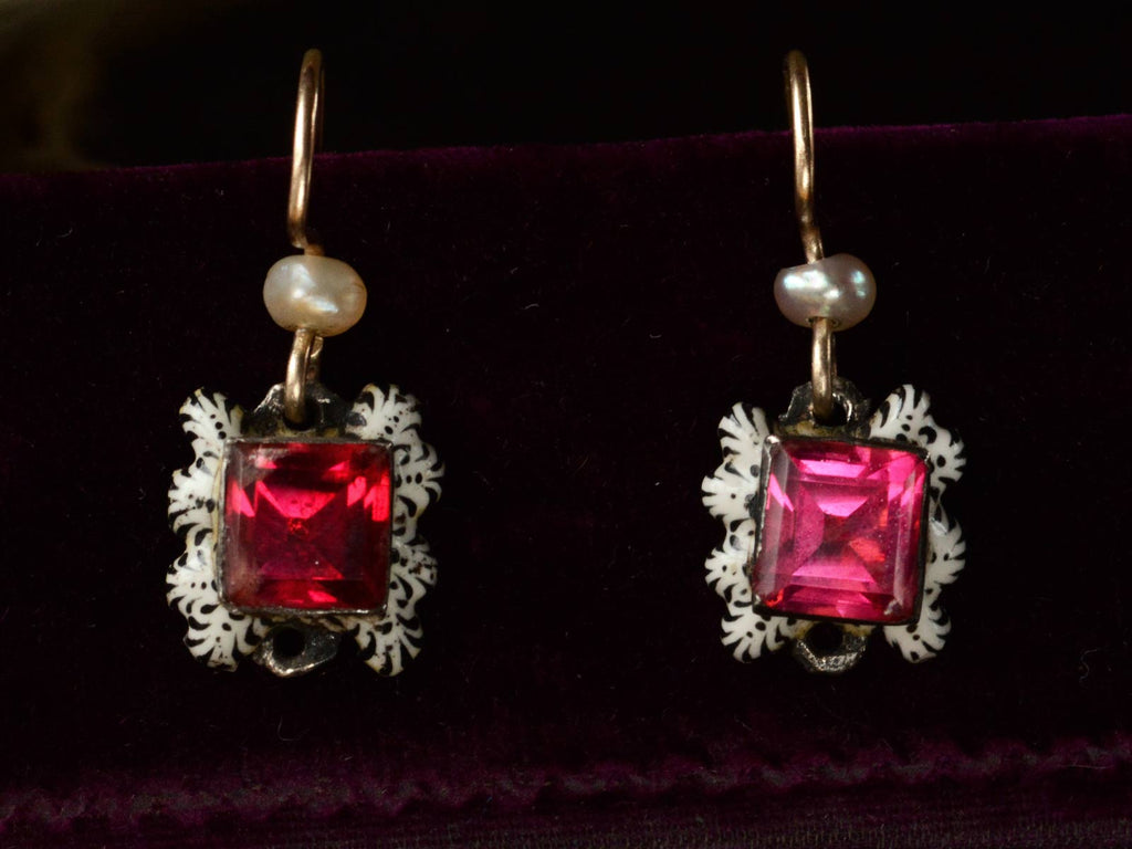 17th Century Enamel Earrings