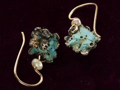thumbnail of 17th Century Enamel Earrings (backside view)