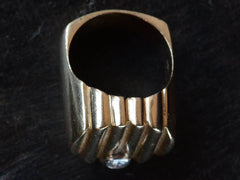 1960s Reeded Diamond Singet Ring