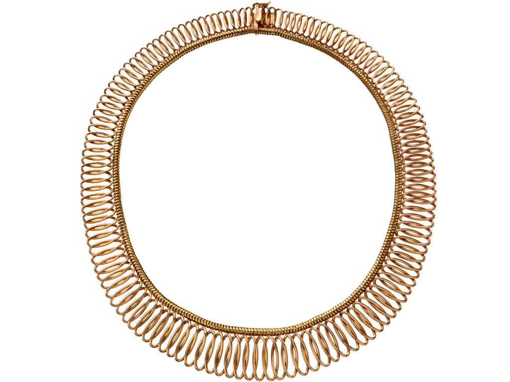 1940s 18K Collar Necklace (on white background)