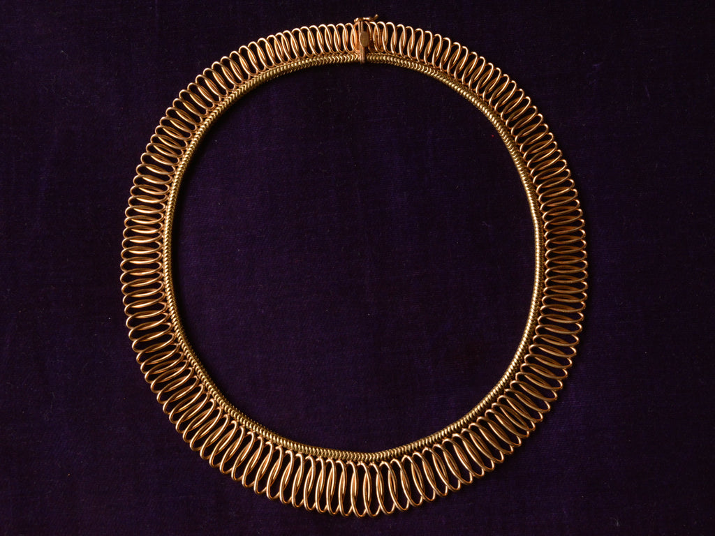 1940s Retro 18K Gold Collar Necklace