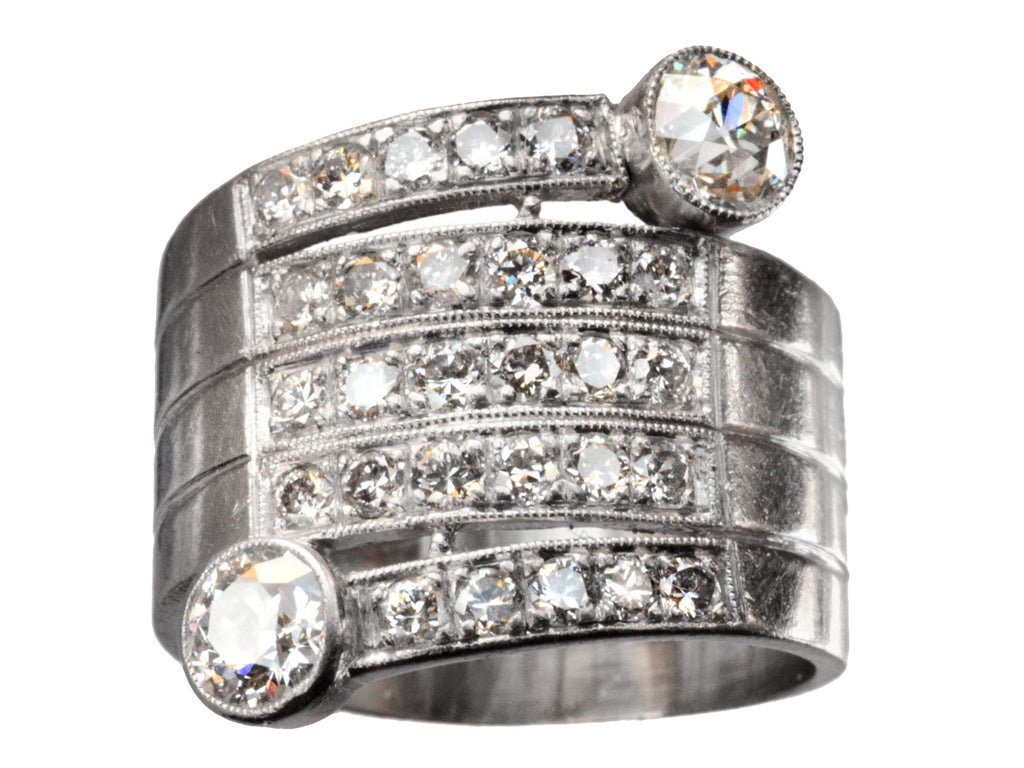 1930s Diamond Cocktail Ring (on white background)