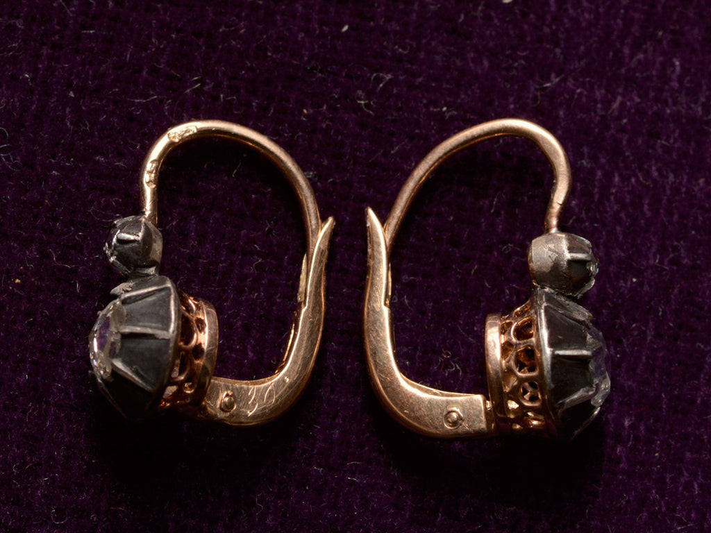 1870s Rose Cut Diamond Earrings