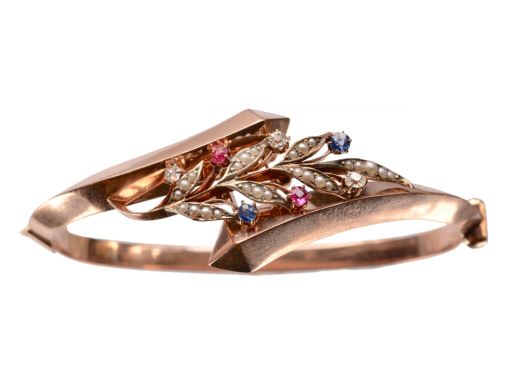 Art Nouveau Rose Gold Bracelet (on white background)