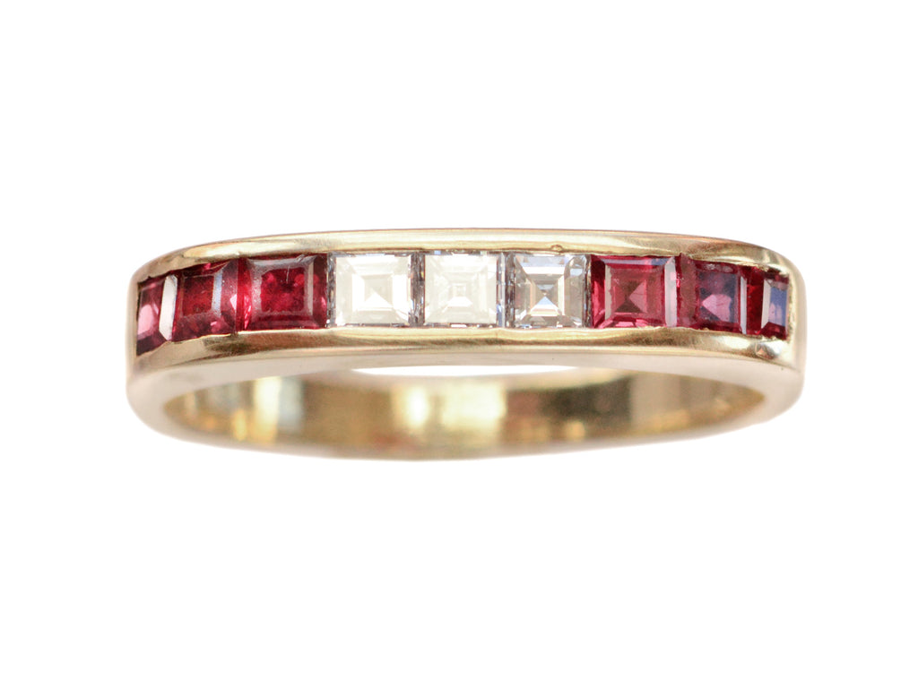 1970s Ruby & Diamond Band (on white background)