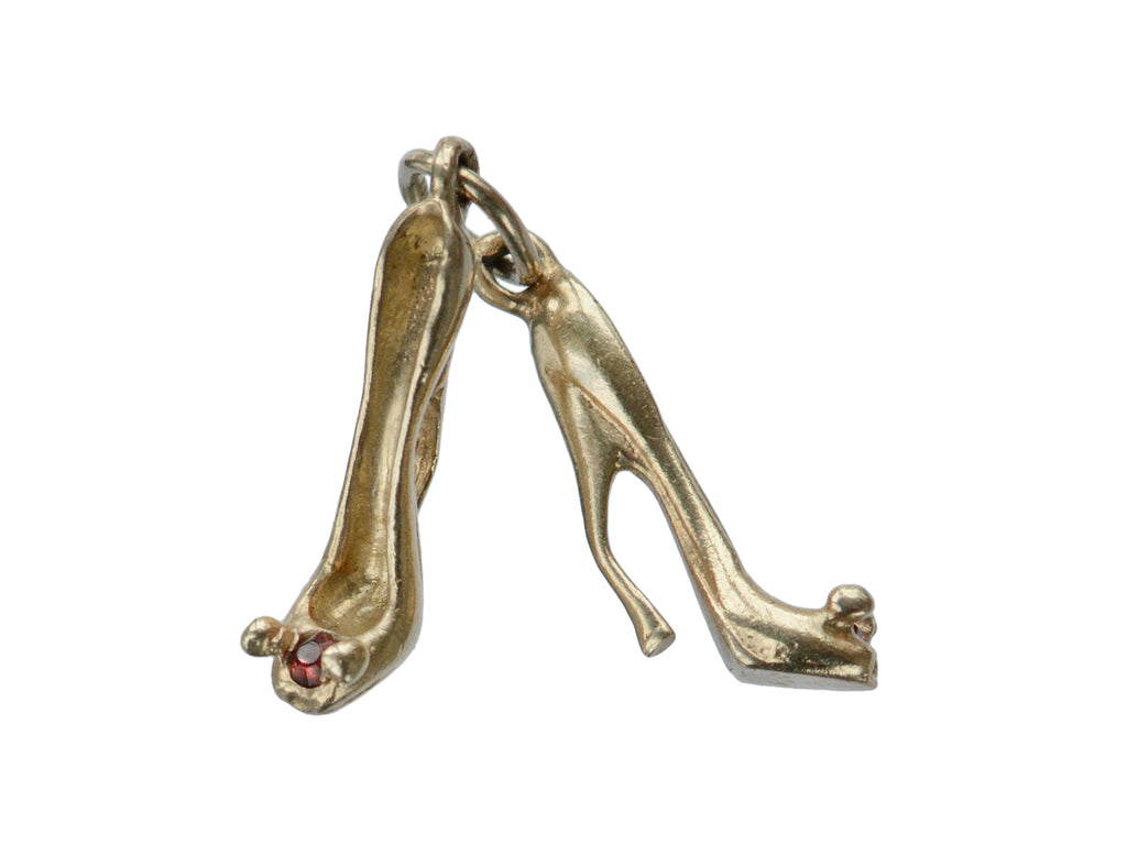 c1950 Ruby Slippers Charm (on white background)