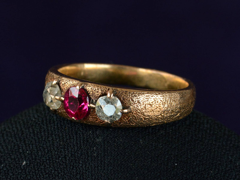 1910s Russian Ruby & Diamond Ring